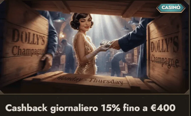 Cashback giornaliero 15 fino a 400 euro